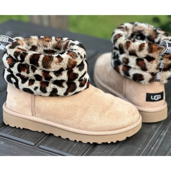 UGG fluff ankle boots. Womens 7. - Picture 1 of 5